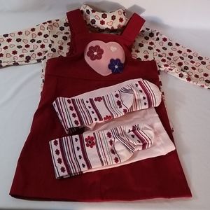 Heart and Flower Dress Set